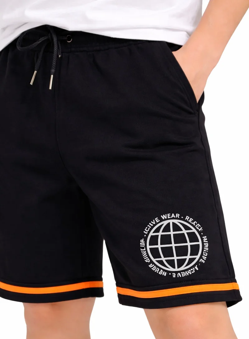 Victor And Jane  Boys New Limits Oversized T-Shirt & Black Shorts Set for Men | Best Price UAE